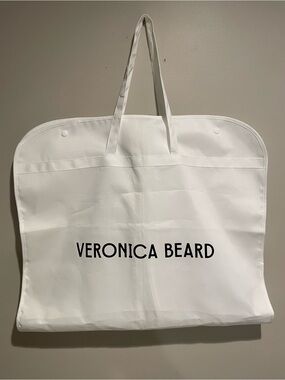 Veronica Beard White Logo Garment Bag. Blazer, dress dust cover.